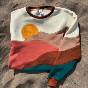 Webers Resupply Sunrise Over the Desert Crew Sweatshirt